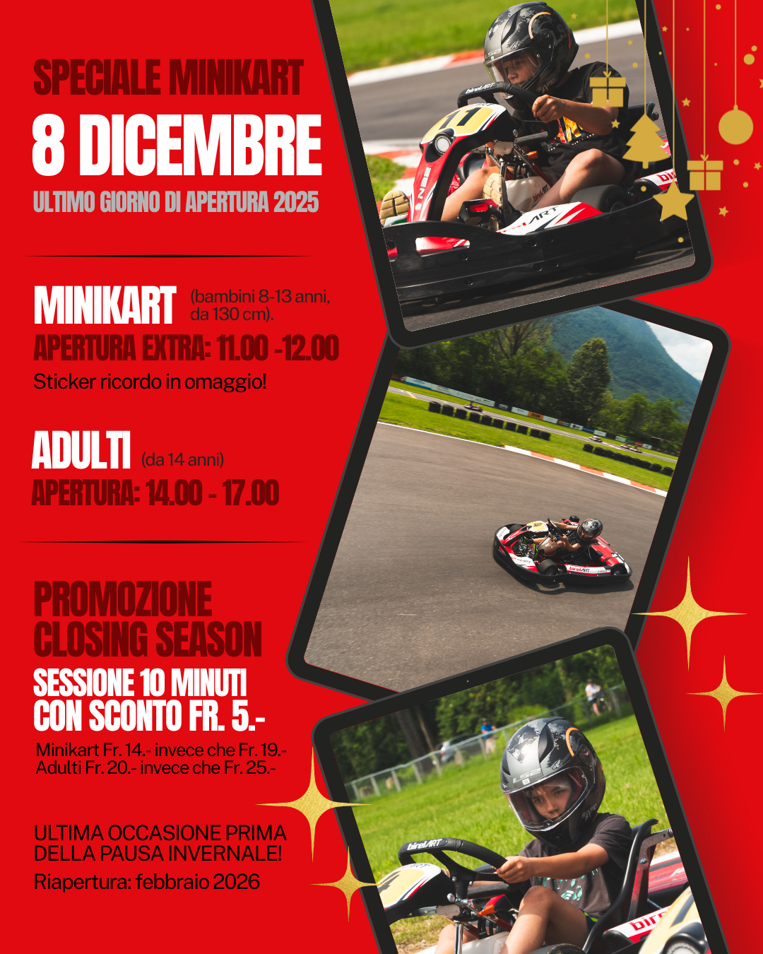 Speciale Minikart 8 dicembre e sconto